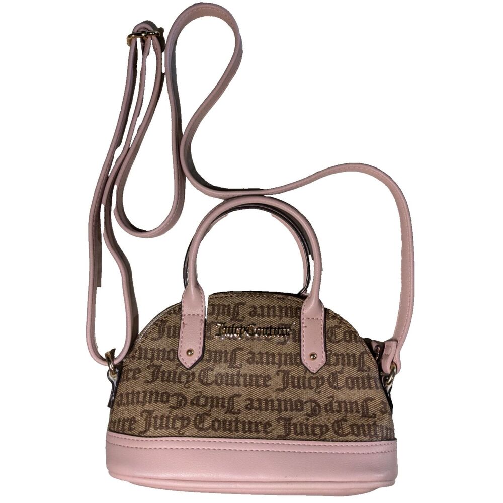 Juicy Couture Hand bag purse brown with pink 9"X5.5"